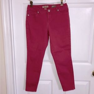 Nine West Skinny Ankle Jeans 28/6 Red
